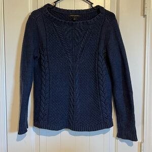 Banana Republic Midnight Blue Cable Knit Sweater